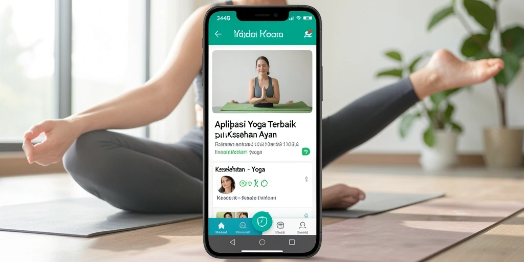 Tampilan antarmuka aplikasi Yoga 3446 yang sederhana dan intuitif.