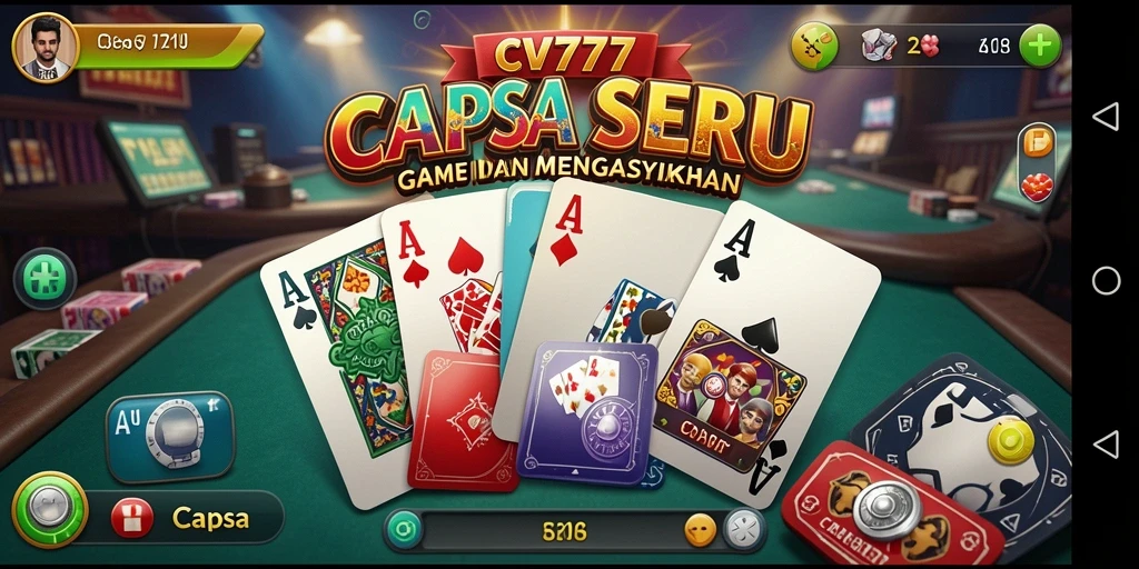 Tampilan antarmuka game Capsa CV777 yang menarik dan intuitif.