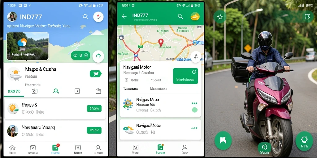 Tampilan antarmuka <strong>IND777</strong> yang sederhana dan informatif untuk Navigasi Motor.