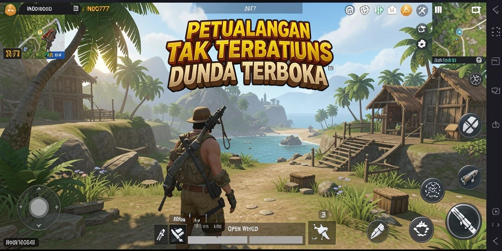 Tampilan antarmuka INDO777 yang menarik dan interaktif dalam dunia Open World.