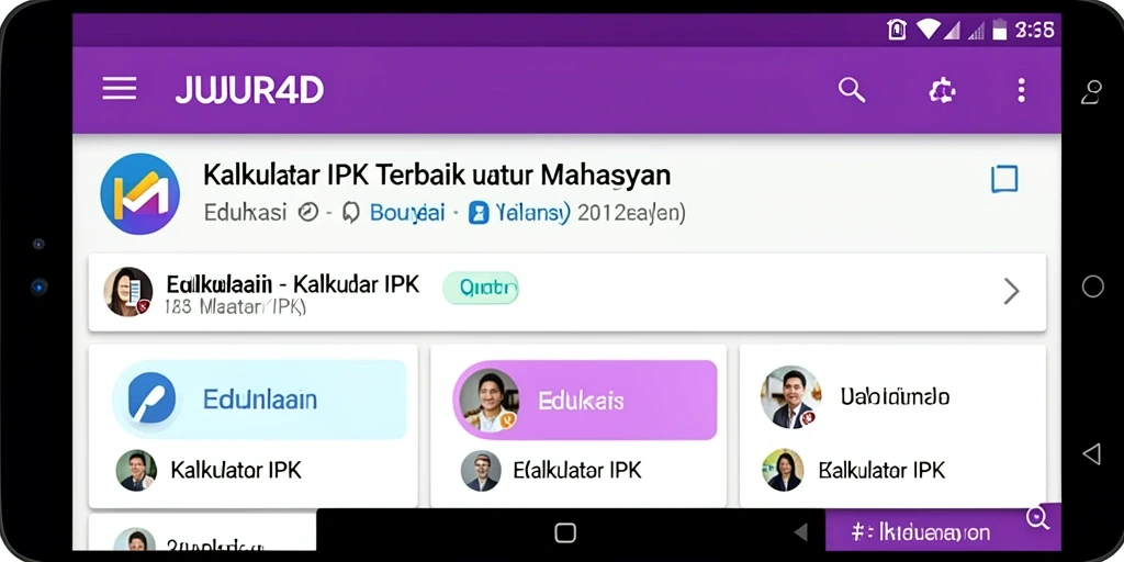 Antarmuka JUJUR4D menampilkan fungsi Kalkulator IPK yang sederhana dan efektif.