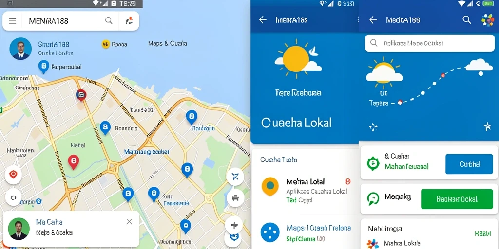 Antarmuka MENARA188 menampilkan cuaca lokal secara jelas dan informatif.