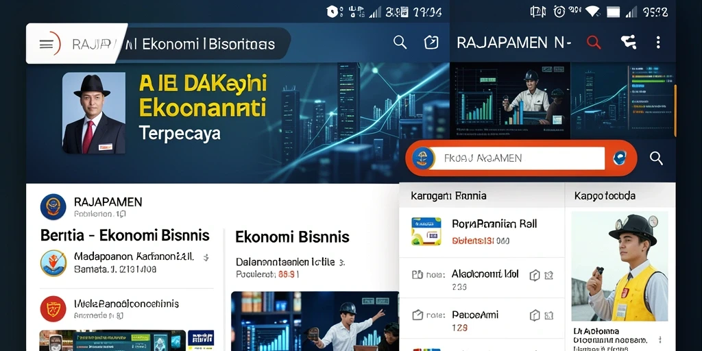 Antarmuka RAJAPAMEN yang informatif dan mudah diakses.