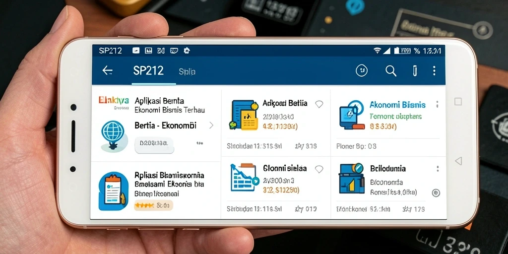 Tampilan antarmuka aplikasi SP212 yang informatif dan modern.