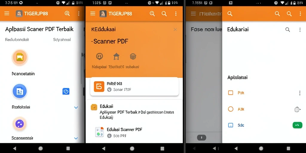 Antarmuka sederhana TIGERJP88 saat melakukan pemindaian PDF.