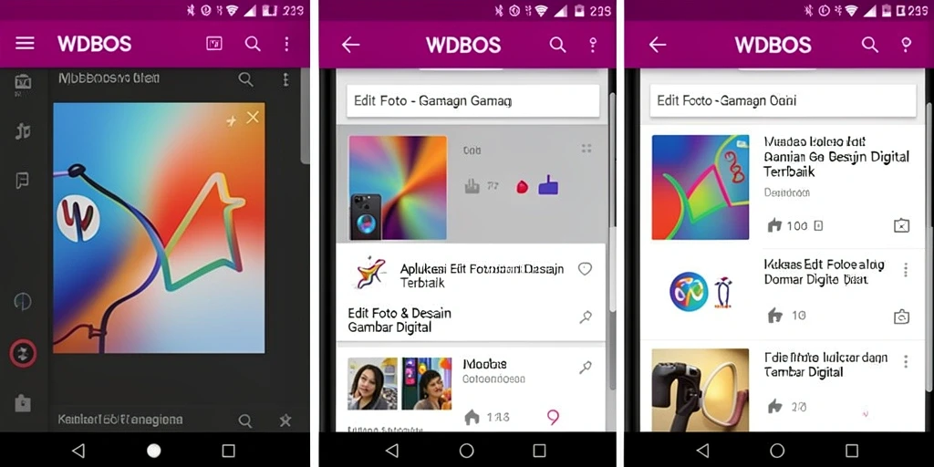 Tampilan antarmuka WDBOS yang modern dan intuitif untuk editing gambar.