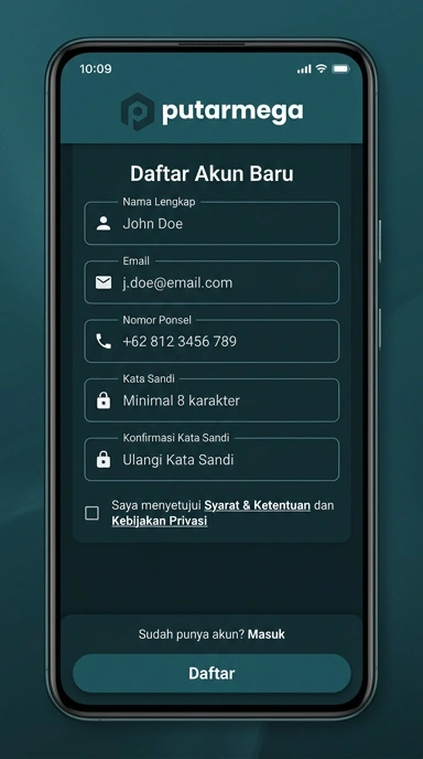 Panduan Lengkap Buat Akun Baru Putarmega